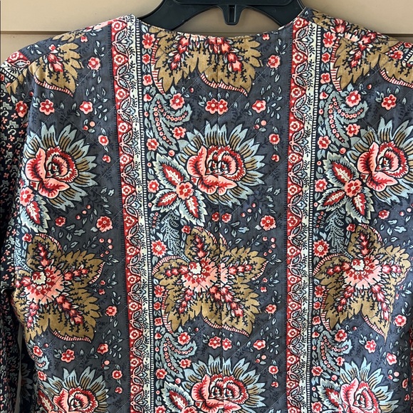 Vintage Quilted Paisley Boho Crop Jacket Sz S-M Mixed Floral - Picture 7 of 9